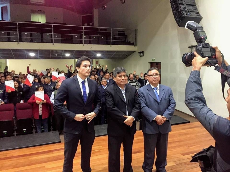 Gianfranco Bringas en un encuentro en auditorio